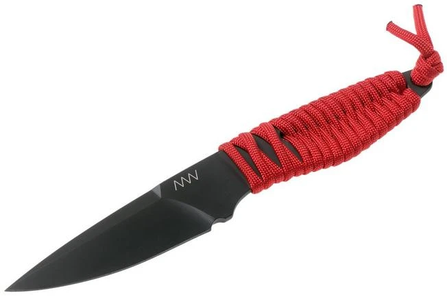 ANV P100 Sleipner, Cerakote, Red Paracord, ANVP100-019, Black Kydex Sheath, Neck Knife - Image 3