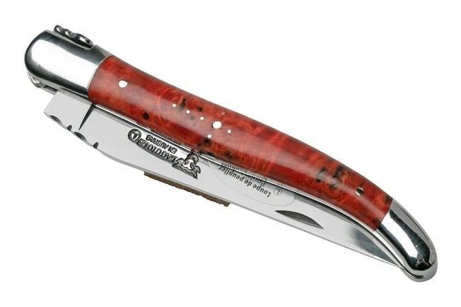 Laguiole En Aubrac Red Poplar Burl L0212LPRIFSJ1 Poplar Wood, Polished, Laguiole Pocket Knife, 12 Cm - Image 4