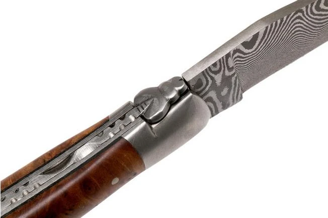 Laguiole En Aubrac 12 Cm Balbach Damast, Thuya Wood L0212THI/FDBB1 Laguiole Knife - Image 6