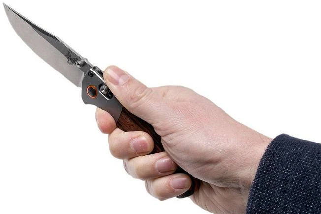 Benchmade Mini Crooked River 15085-2 Hunting Knife, Wood - Image 8