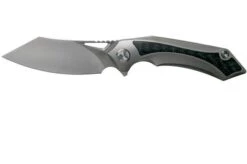 Bestech Kasta BT1909G Grey Ti, Blue Carbon Fibre, Stonewashed Pocket Knife, Kombou Design