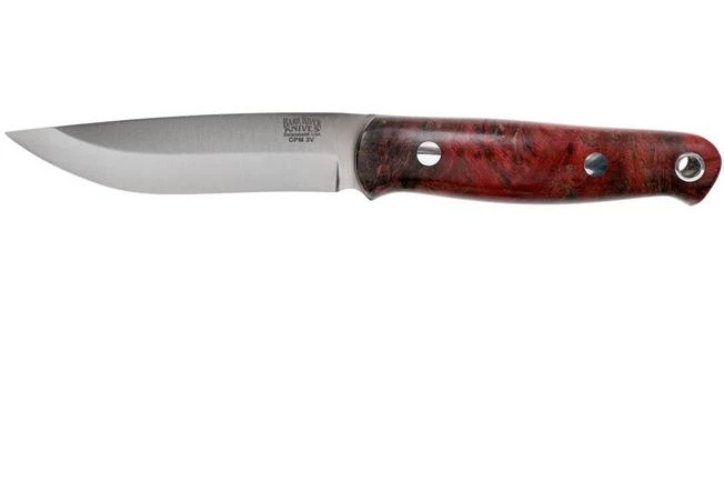 Bark River Bushcrafter II CPM 3V Hellfire Maple Burl Bushcraft Knife