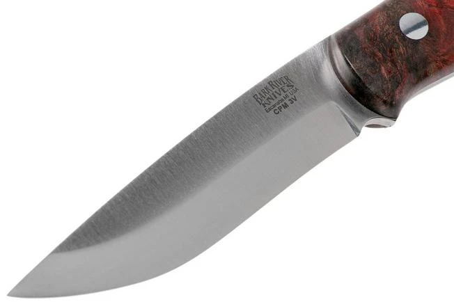 Bark River Bushcrafter II CPM 3V Hellfire Maple Burl Bushcraft Knife - Image 3