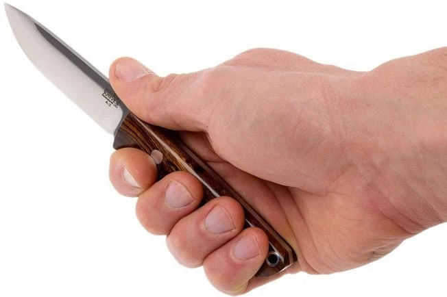 Bark River Bravo EDC A2 Rampless, Desert Ironwood, Brown Sheath - Image 6