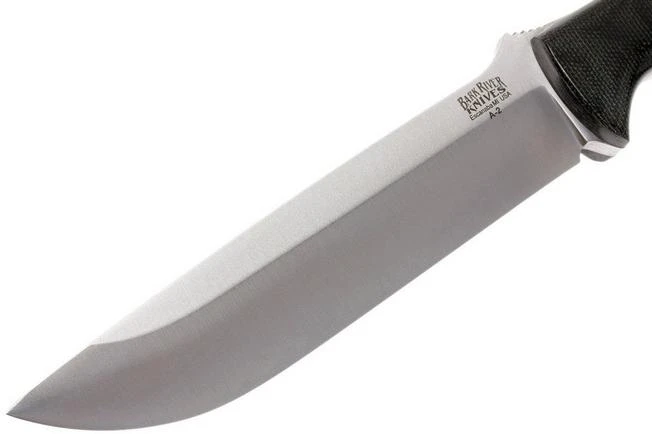 Bark River Bravo 1.5 A2, Black Canvas Micarta, Brown Sheath - Image 3