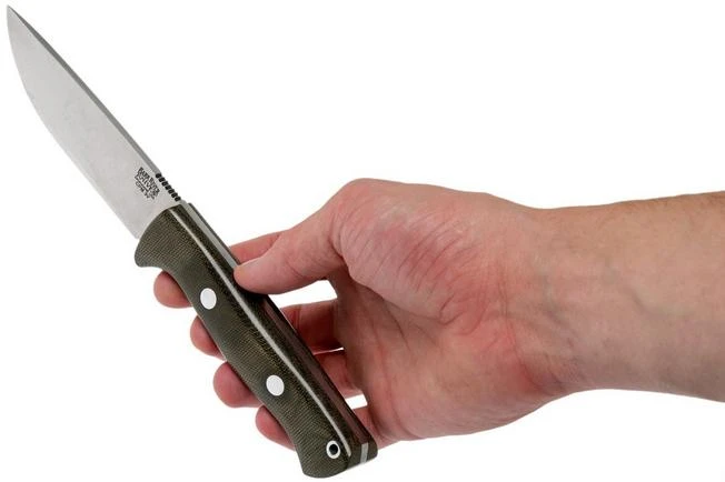 Bark River Bravo 1 LT CPM 3V Field Knife, Green Canvas Micarta - Image 7