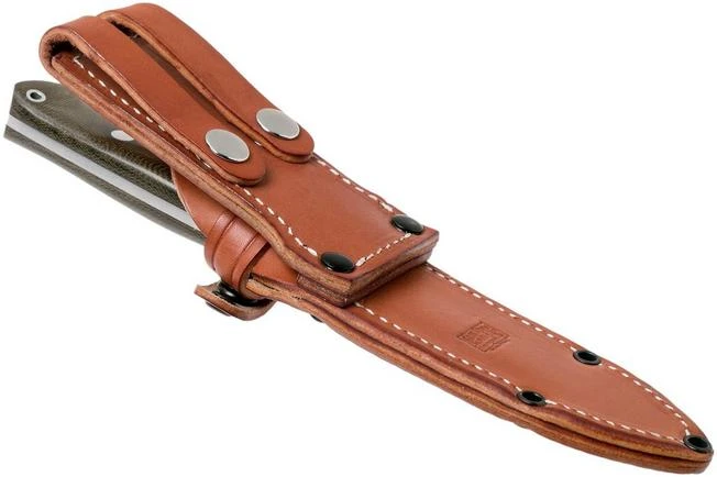 Bark River Bravo 1 LT CPM 3V Field Knife, Green Canvas Micarta - Image 9