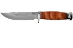 Bark River Boone CPM 3V Stacked Leather, Single Quillion Outdoor Knife