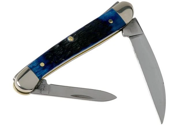 Case Mini Copperhead Navy Blue Bone, Rogers Jig, 07062, 62109W SS Pocket Knife - Image 2