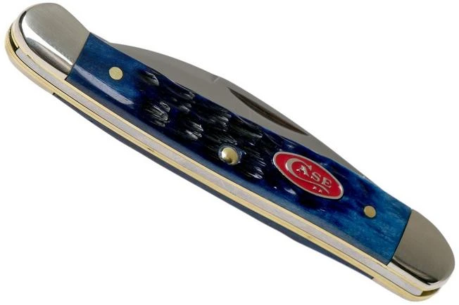Case Mini Copperhead Navy Blue Bone, Rogers Jig, 07062, 62109W SS Pocket Knife - Image 4