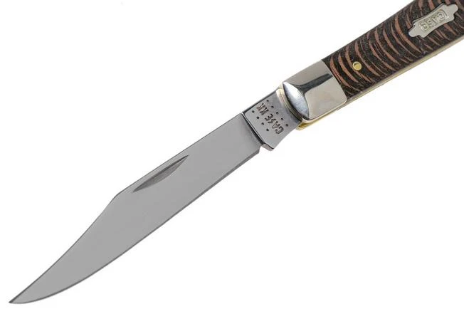 Case Slimline Trapper Black Sycamore Wood, 25575, 71048 SS Pocket Knife - Image 3