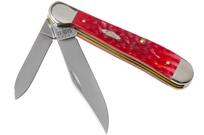 Case Copperhead Dark Red Bone, Peach Seed Jig, 31953, 6249 CV Pocket Knife