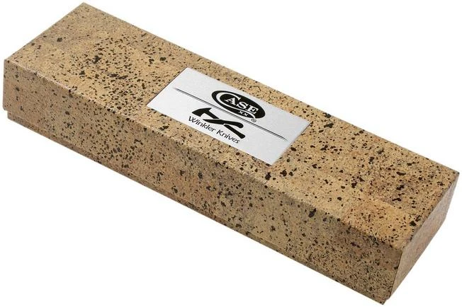 Case Winkler Recurve Utility No 6, 43177 Harry Bologna, Black Canvas Micarta, Leather Sheath Survival Knife - Image 16