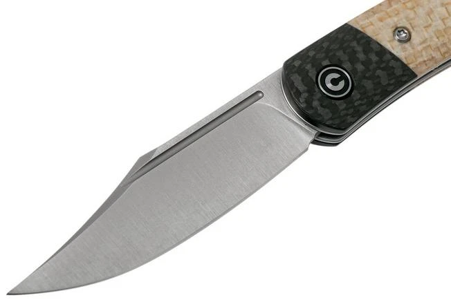 Civivi Rustic Gent C914C Carbon Fibre & Tan Micarta Gentleman's Knife - Image 3