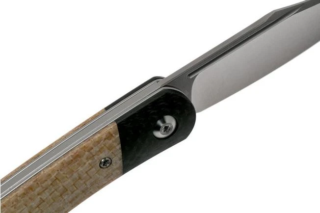 Civivi Rustic Gent C914C Carbon Fibre & Tan Micarta Gentleman's Knife - Image 6