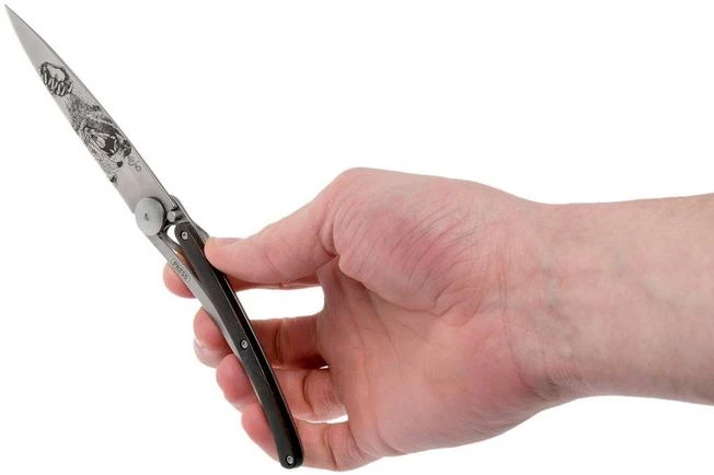 Deejo Tattoo 37g, Ebony Wood, Grizzly 1CB040 Pocket Knife - Image 8