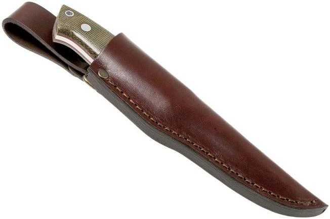 Brisa Trapper 95 - Elmax Scandi - Green Canvas Micarta - 2091 - Image 7