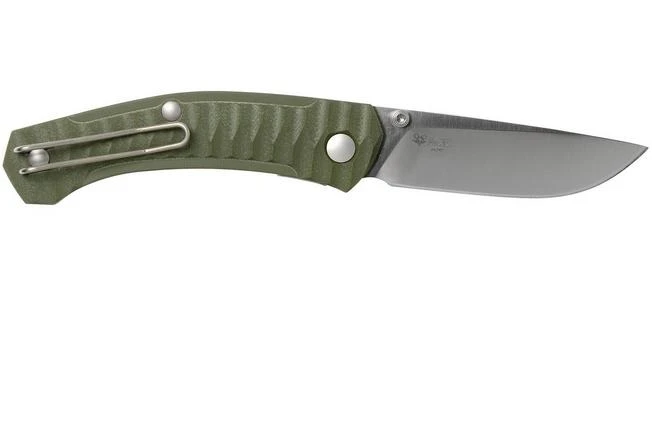 GiantMouse ACE Iona G10 Green, Satin Pocket Knife, Ansø En Voxnaes Design - Image 2