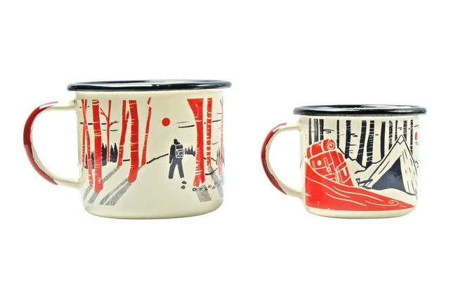Knivesandtools Enamel Set E-SET-02, Mugs 8 Cm & 10 Cm, Enamel Mugs - Image 2