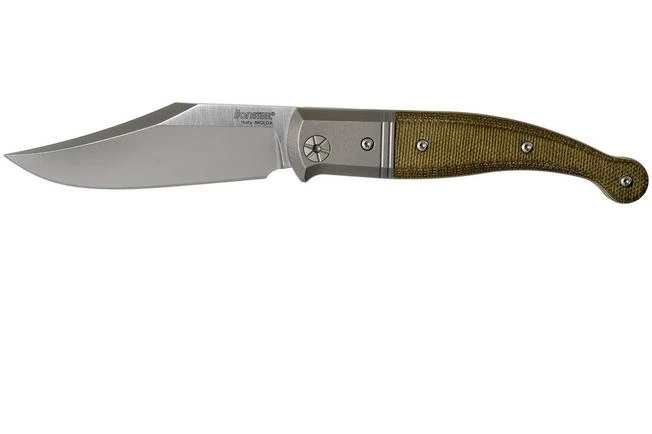 LionSteel Gitano Green Canvas Micarta GT01 CVG Pocket Knife, Gudy Van Poppel Design