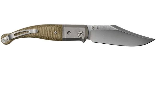 LionSteel Gitano Green Canvas Micarta GT01 CVG Pocket Knife, Gudy Van Poppel Design - Image 2