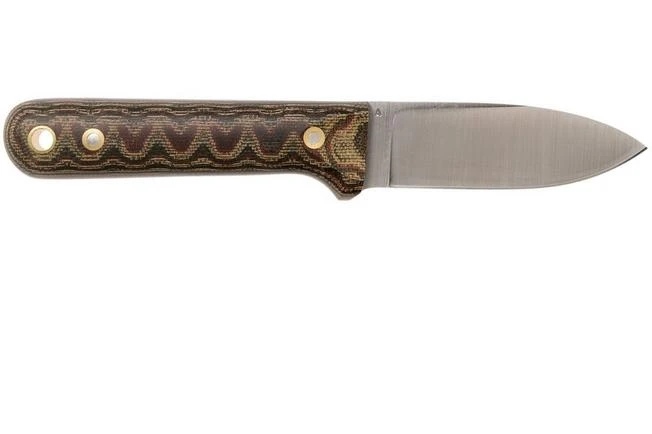 LT Wright Next Gen, A2, Matte Python Micarta, Leather Sheath, Bushcraft Knife - Image 2