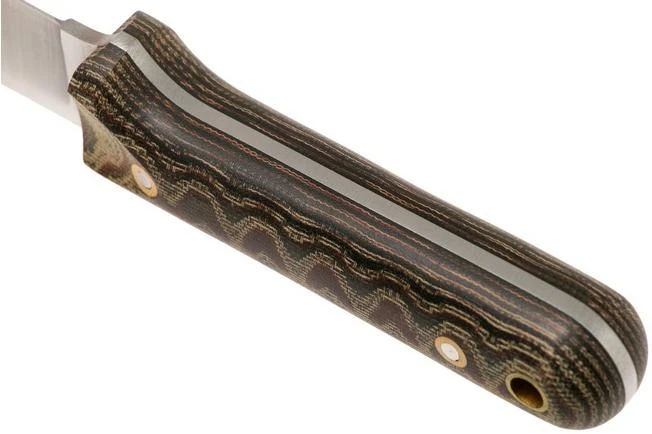 LT Wright Next Gen, A2, Matte Python Micarta, Leather Sheath, Bushcraft Knife - Image 4