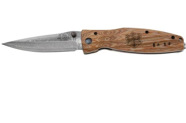 Mcusta MC-0182D Sengoku Toyotomi Hideyoshi, Yellow Pakka Wood, Gentleman's Knife