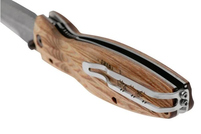 Mcusta MC-0182D Sengoku Toyotomi Hideyoshi, Yellow Pakka Wood, Gentleman's Knife - Image 4