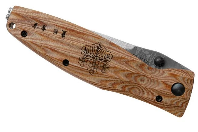 Mcusta MC-0182D Sengoku Toyotomi Hideyoshi, Yellow Pakka Wood, Gentleman's Knife - Image 6