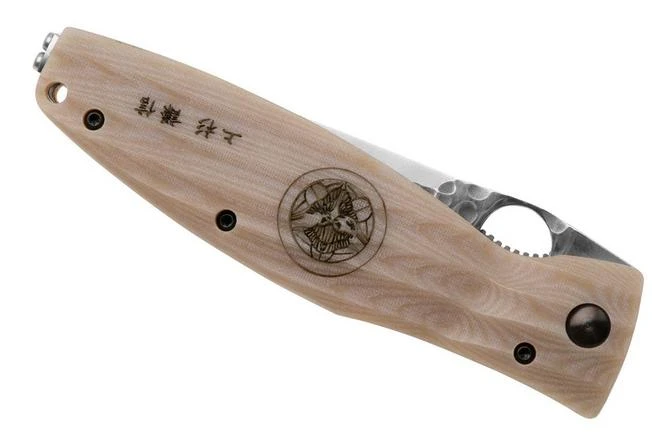 Mcusta MC-0185G Sengoku Uesugi Kenshin SPG2, White Micarta, Gentleman's Knife - Image 6