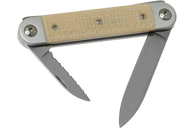 Maserin 60° Knife Sessantesimo 195/MCW White Micarta Pocket Knife - Image 2