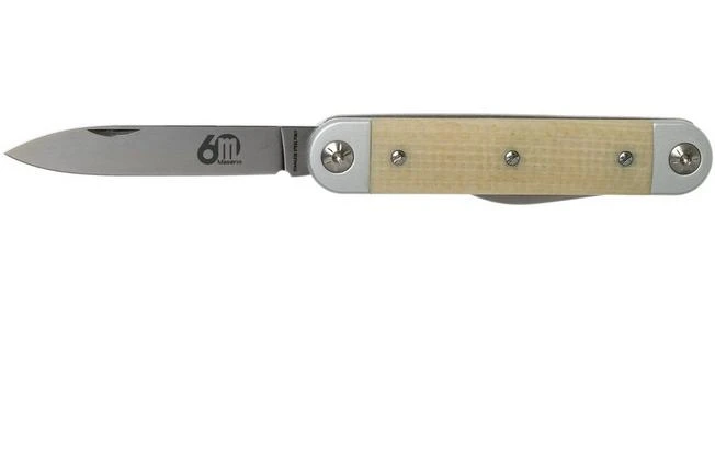 Maserin 60° Knife Sessantesimo 195/MCW White Micarta Pocket Knife - Image 3