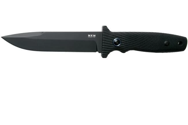 MKM Jouf FX02-C Black G10, Cerakote Black Fixed Knife, Bob Terzuola Design