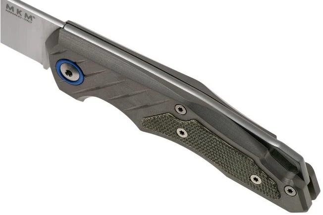 MKM Root RT-GCT Titanium Green Canvas Micarta Pocket Knife, Jens Anso Design - Image 7