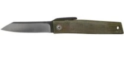 Ohta FK7 Higonokami-pocket Knife, Green Canvas Micarta