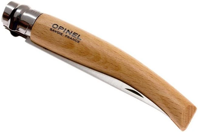 Opinel Pocket Knife No. 10 Slim Line, Stainless Steel, Beech - Image 4