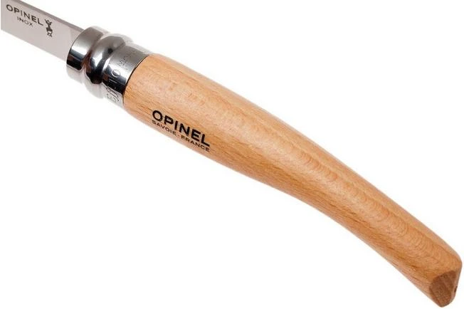 Opinel Pocket Knife No. 10 Slim Line, Stainless Steel, Beech - Image 6