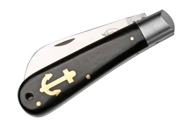 Otter Anchor Knife 173 R.m.L. Large Stainless, Grenadilla, Brass Anchor, Pocket Knife - Image 4