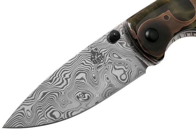 QSP Knife Piglet Limited Edition QS112-C Damasteel, Raffir Noble Pocket Knife - Image 3