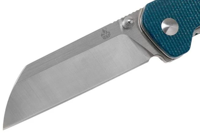 QSP Knife Penguin QS130-H Blue Micarta, Pocket Knife - Image 3