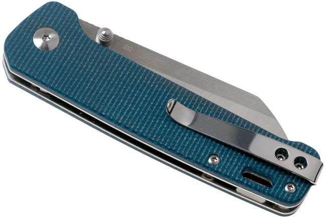 QSP Knife Penguin QS130-H Blue Micarta, Pocket Knife - Image 4