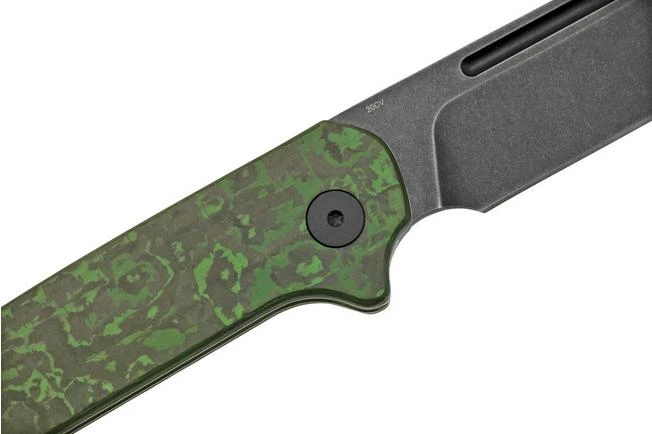 QSP Knife Penguin QS130SJ-E2, CPM 20CV Black Stonewashed, Fat Carbon Jungle Wear, Slipjoint Pocket Knife - Image 5