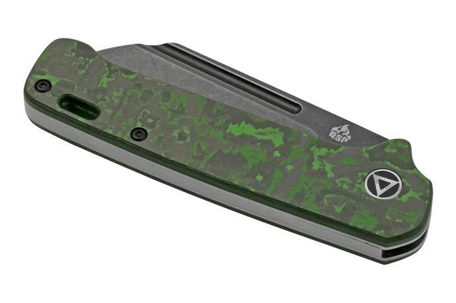 QSP Knife Penguin QS130SJ-E2, CPM 20CV Black Stonewashed, Fat Carbon Jungle Wear, Slipjoint Pocket Knife - Image 6