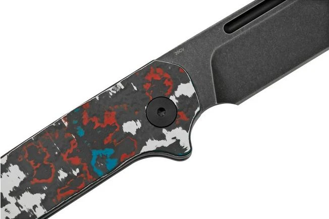 QSP Knife Penguin QS130SJ-F2, CPM 20CV Black Stonewashed, Fat Carbon Nebula, Slipjoint Pocket Knife - Image 5