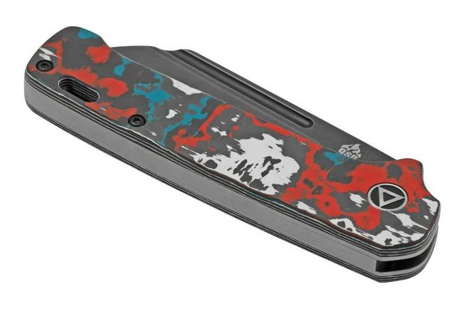 QSP Knife Penguin QS130SJ-F2, CPM 20CV Black Stonewashed, Fat Carbon Nebula, Slipjoint Pocket Knife - Image 6