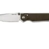 Real Steel Sacra, 7711G Green Micarta, Stonewashed K110 Pocket Knife