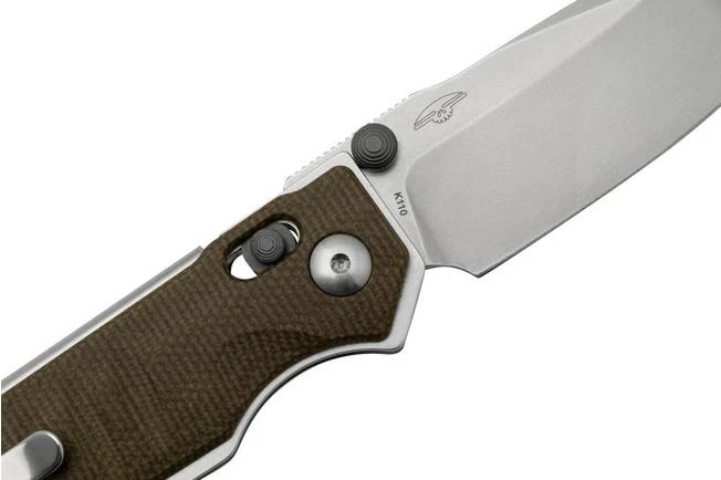 Real Steel Sacra, 7711G Green Micarta, Stonewashed K110 Pocket Knife - Image 5