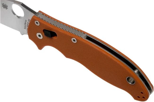 Spyderco Manix 2 REX45 Burnt Orange C101GPBORE2 Sprint Run Pocket Knife - Image 7