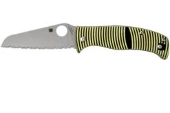 Spyderco Caribbean C217GSSF Sheepfoot Serrated Pocket Knife, Sal Glesser Design